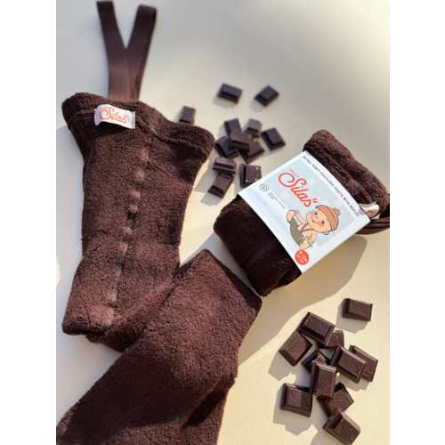 Silly Silas Silly Silas - Teddy Warmy Footless Cotton Tights - Chocolate brown