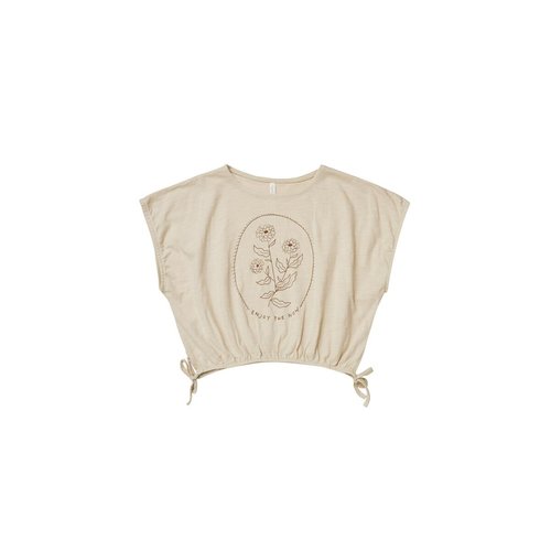 Rylee and Cru Rylee and Cru - Cropped cinch tee - Enjoy the now Rylee and Cru Rylee and Cru - Cropped cinch tee - Enjoy the now