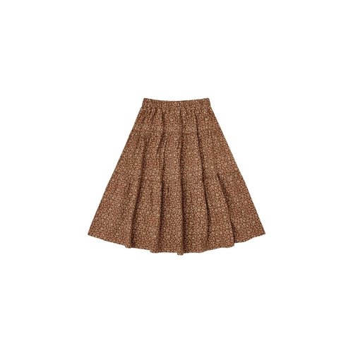 Rylee and Cru Rylee and Cru - Tiered midi skirt - Chocolat Floral Rylee and Cru Rylee and Cru - Tiered midi skirt - Chocolat Floral