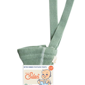 Silly Silas Silly Silas - Footless Tights with braces  - Matcha oat latte