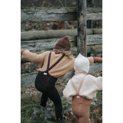 Silly Silas Silly Silas - Wooly footless wool tights - Espresso Brown