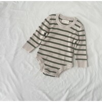 Hunter + Rose - Noa bodysuit - Olive stripe