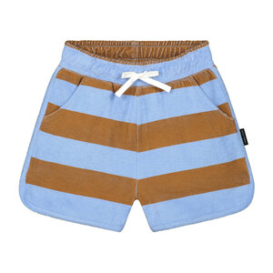 Daily Brat Daily Brat - Striped towel shorts serenity blue