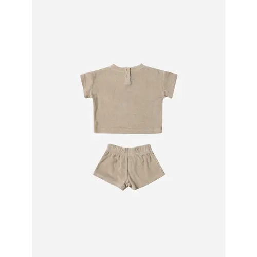 Quincy Mae Quincy Mae - Terry tee + shorts set - oat