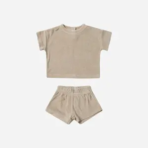Quincy Mae Quincy Mae - Terry tee + shorts set - oat