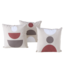 Dulaire Sierkussen Abstract Modern Beige/Rood 3 st. 40x40 - incl. vulling