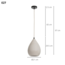 Hanglamp Scandinavisch Grijs/Beige Porselein