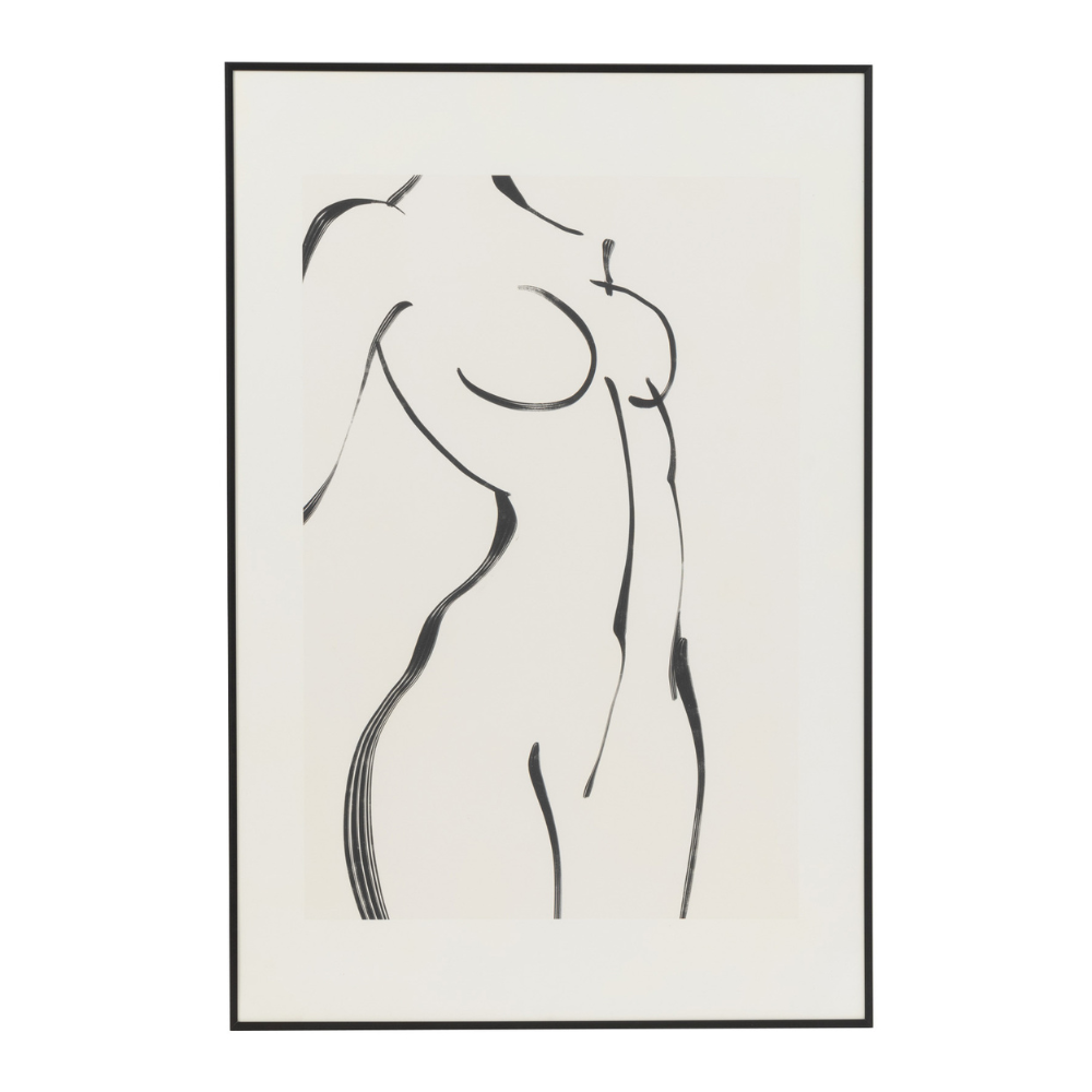 Silhouet Vrouw Zwart/Wit 90x60 cm - Dulaire®
