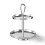 Dulaire Etagere Zilver Modern 2 laags 36 cm