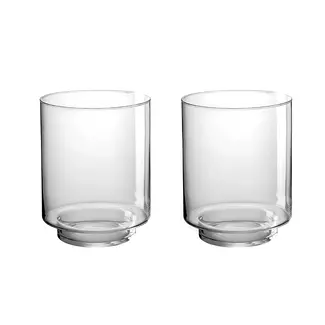 Dulaire Modern Design Windlicht Glas set van 2