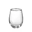 Luxe Bol Drinkglas Zilver set van 4