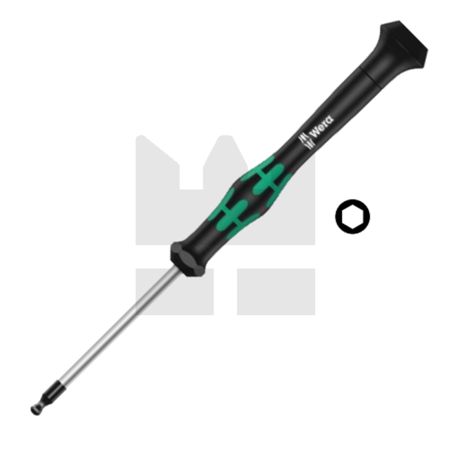 Wera 2052 microschroevendraaier Binnenzeskant - Kogelkop - 1,5 x 60