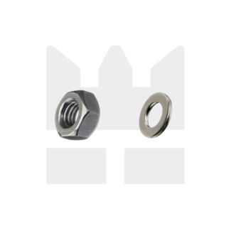KING Microschroeven Assortiment - Zeskantmoer DIN 934 RVS + Sluitring DIN 125 RVS