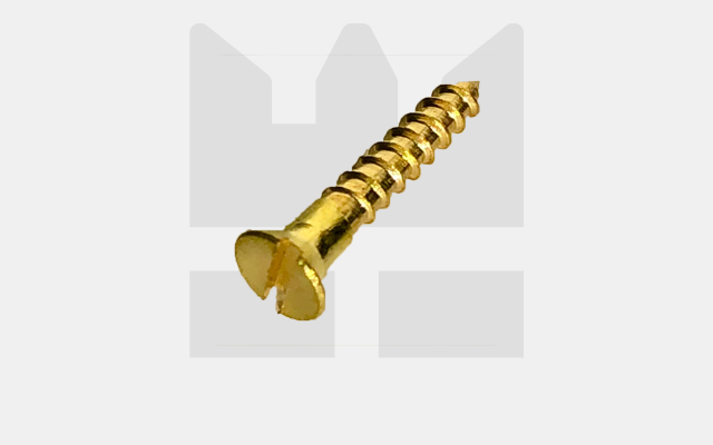 Messing houtschroef 2,5 mm met verzonken kop | DIN 97