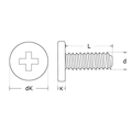 KING Microschroeven Platkopschroef - M1,6 x 4 - Kruiskop - RVS - 50 stuks