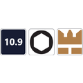 KING Microschroeven Inbus - verzonkenkop schroef M3 x 10 - Staal 10.9 - DIN 7991 - 25 stuks