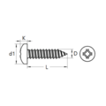 KING Microschroeven Plaatschroef - 1,4 x 10 mm - Staal zwart - Bolkop - 100 stuks