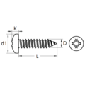 KING Microschroeven Plaatschroef 2,9 x 16 mm - RVS DIN 7981 - 50 stuks