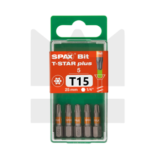 SPAX Bitset T15 - T-Star plus - 5 stuks - SPAX
