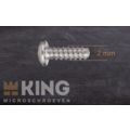 KING Microschroeven Plaatschroef voor kunststof 2 x 4 mm - RVS -  50 stuks