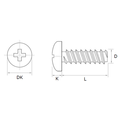 KING Microschroeven Plaatschroef voor kunststof 3 x 10 mm - RVS -  50 stuks