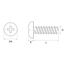 Plaatschroef voor kunststof 3,5 x 12 mm - RVS -  25 stuks