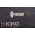 KING Microschroeven Plaatschroef voor kunststof 4 x 25 mm - RVS -  25 stuks