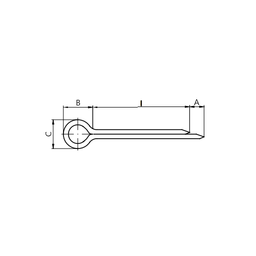 Splitpennen 1,6 x 10 mm  - 25 stuks - RVS A2 - ISO 1234