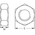 KING Microschroeven Zeskantmoer M1,2 RVS - DIN 934 - 10 stuks