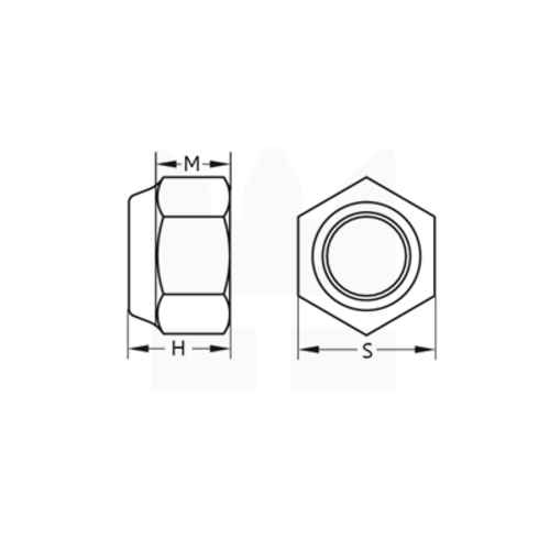 KING Microschroeven Zelfborgende zeskantmoer - DIN 985 - RVS M 4 - 25 stuks