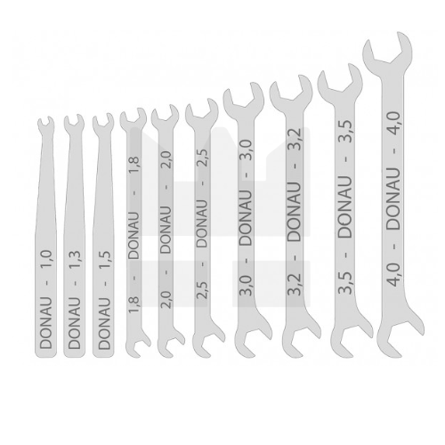 KING Microschroeven Ministeeksleutelset | 10-delig | 1,0 - 4,0 mm