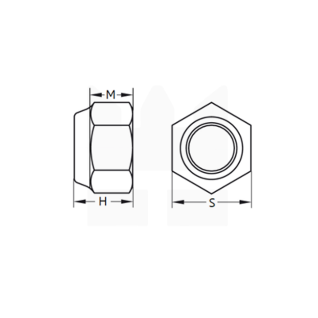 Zelfborgende Moer M4 - Staal verzinkt - DIN 985 - 25 stuks