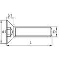 KING Microschroeven Inbus - verzonkenkop schroef M3 x 30 - Staal 10.9 - DIN 7991 - 25 stuks per verpakking