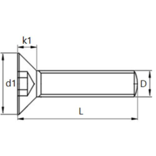 KING Microschroeven Inbus - verzonkenkop schroef M3 x 30 - Staal 10.9 - DIN 7991 - 25 stuks per verpakking