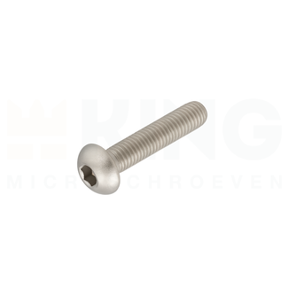 KING Microschroeven Laagbolkopbout M2 x 6 - RVS A2 - ISO 7380 - 25 stuks
