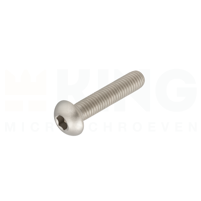 Inbus - Laagbolkopschroef - M4 x 6 - RVS ISO 7380 - 25 stuks