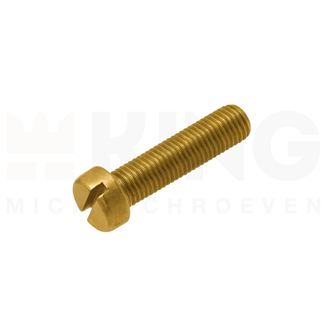 KING Microschroeven Cilinderkopschroef | M2 x 4 - DIN 84 gedraaid - Messing - 10 stuks