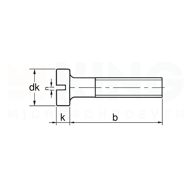 Cilinderkopschroef | M2,5 x 16 - DIN 84 Geperst - Messing - 50 stuks