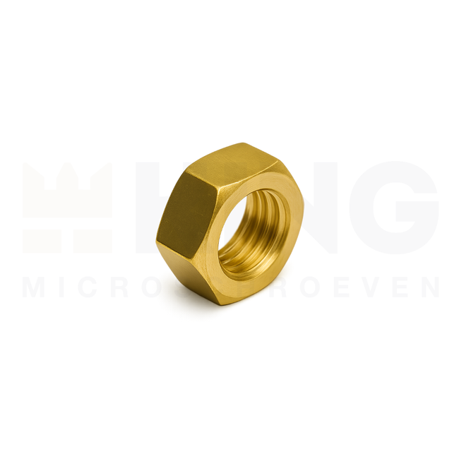 Modelbouw moer M1,2 - Laag - Messing - 10 stuks