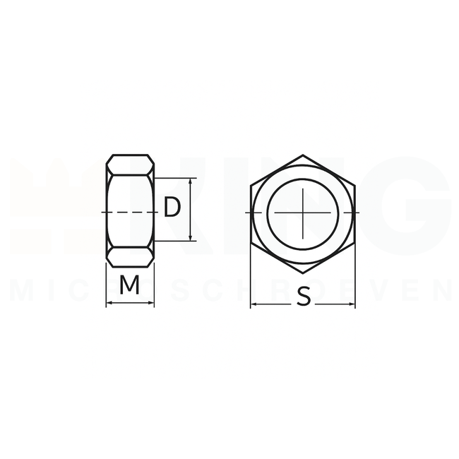 Modelbouw moer M3 - Laag - Messing - 10 stuks