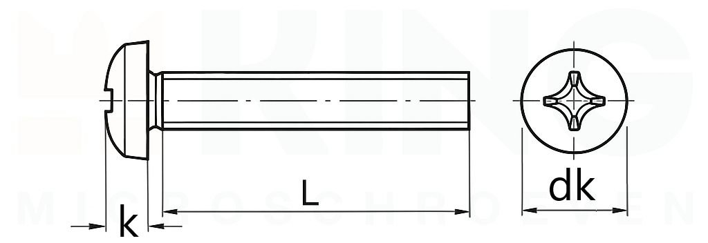 DIN 7985 Bolkop schroef RVS