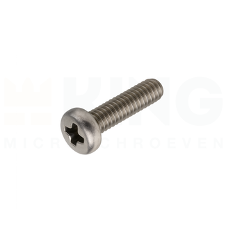 KING Microschroeven Bolkopschroef | M1,2 x 6 - Kruiskop RVS - DIN 7985H - 50 stuks