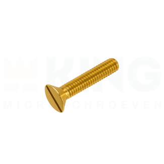KING Microschroeven Verzonkenkopschroef | M1,4 x 8 - DIN 963 gedraaid - Messing - 10 stuks