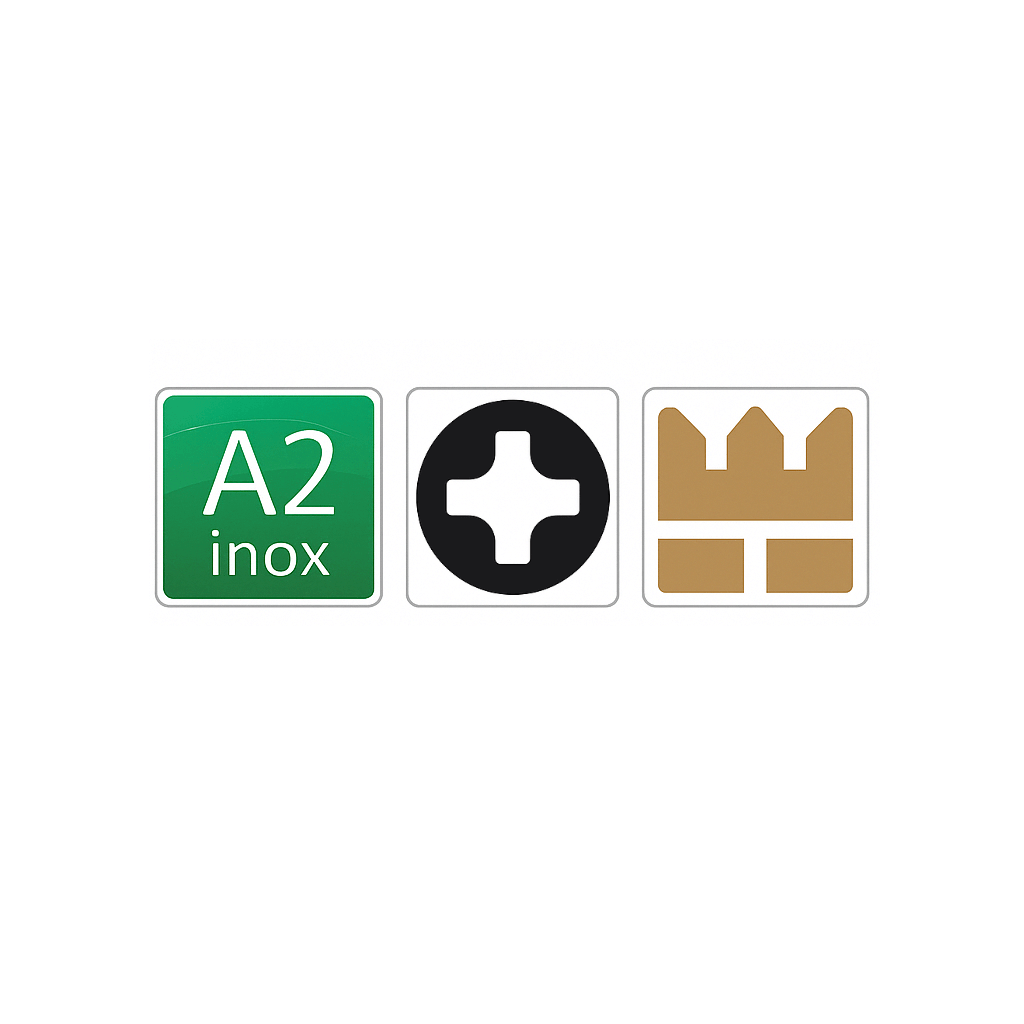 Verzonken plaatschroef met lenskop C 3,5 x 50 mm DIN 7983 RVS A4 PH2