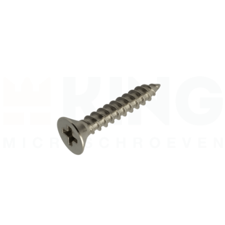KING Microschroeven Plaatschroef  2,2 x 9,5 mm RVS DIN 7982H - 100 stuks