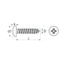Plaatschroef 1 x 8 mm - RVS - Bolkop - 50 stuks