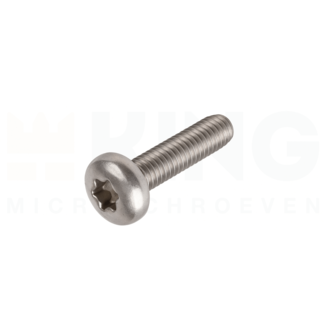 KING Microschroeven Bolkopschroef Torx - M2 x 6 - DIN 7985 - RVS - 50 stuks