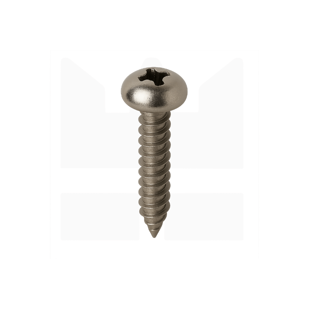 Plaatschroef 2,2 mm - RVS - DIN 7981