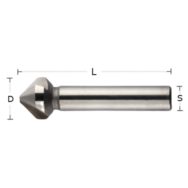 Verzinkboor 8,0 mm - 90° - HSS-G - DIN 335C