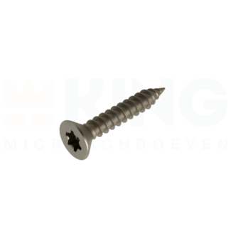 KING Microschroeven Plaatschroef | 2,2 x 9,5 mm - ISO 14586 - TORX - RVS A2 - 100 stuks